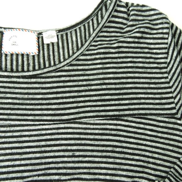 Postmark for Anthropologie black gray striped swing tee size S - Picture 5 of 8
